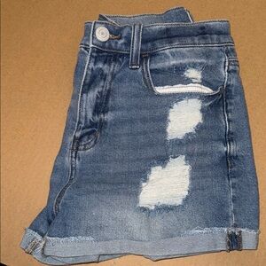 Distressed Denim Shorts